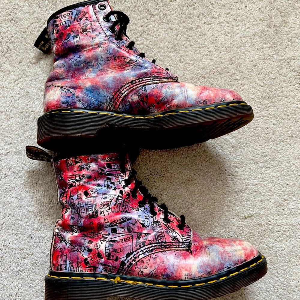 Dr. Martens Women's Lace-Up Boots - England Graphics